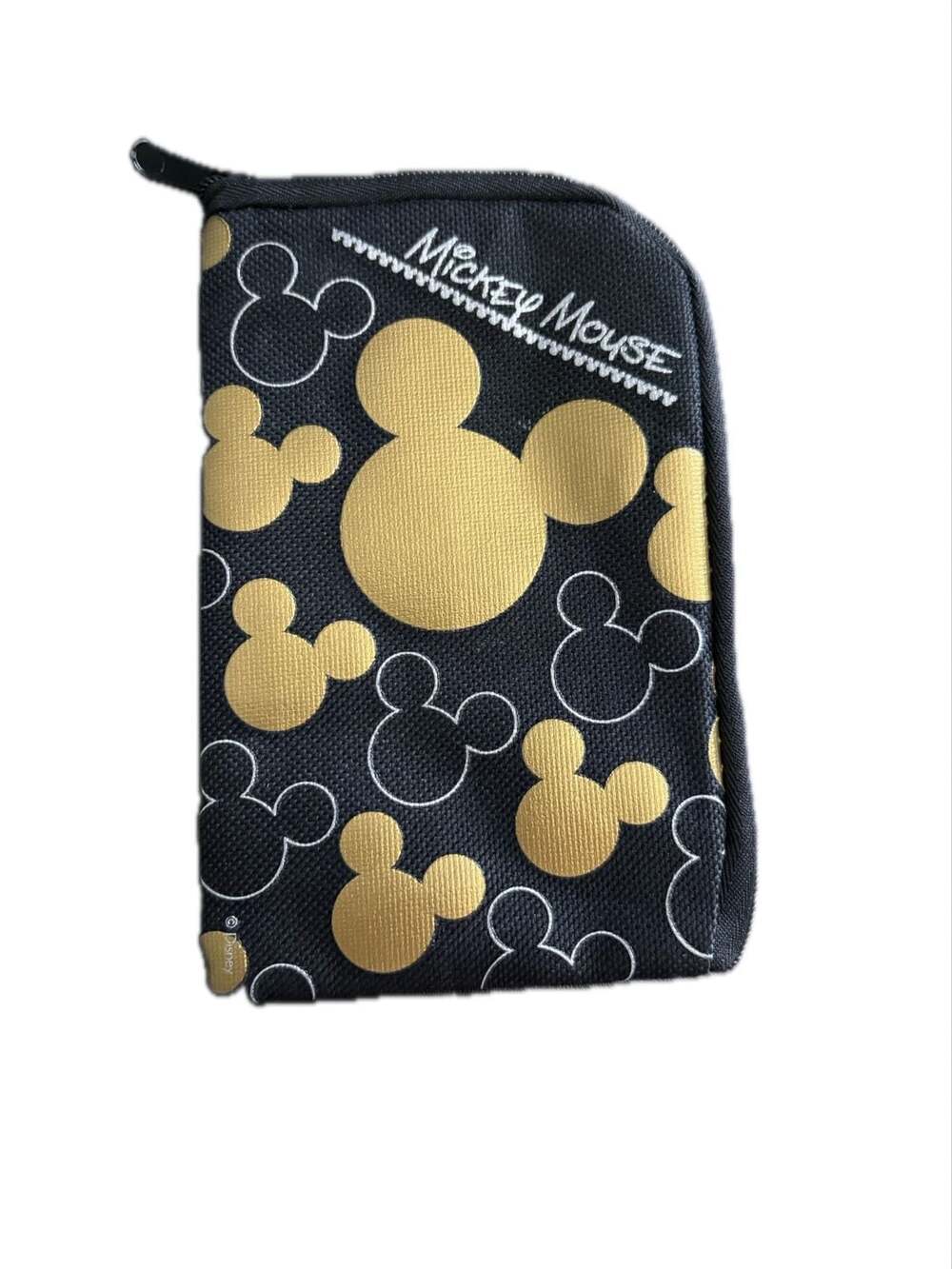 Disney Mickey Mouse Black and Gold ID Holder Cell Phone Case Pouch